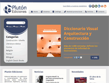 Tablet Screenshot of plutonediciones.com